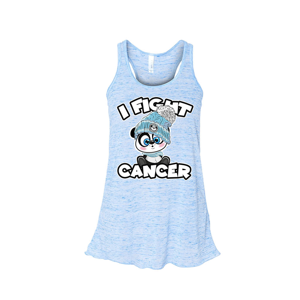 Pandas Fight Ladies Flowy Racerback Tank Top - CLEARANCE