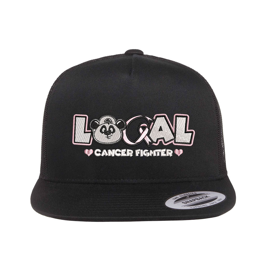 Pandas Fight Local Fighter Five Panel Trucker Snapback