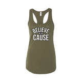 Pandas Fight Believe In The Cause - Ladies Racerback Tank Top